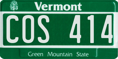 VT license plate COS414