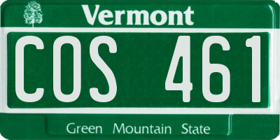 VT license plate COS461
