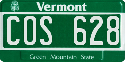 VT license plate COS628