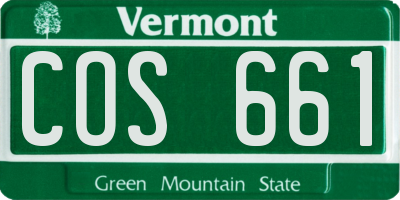 VT license plate COS661