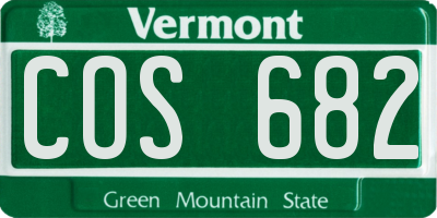 VT license plate COS682