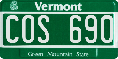 VT license plate COS690