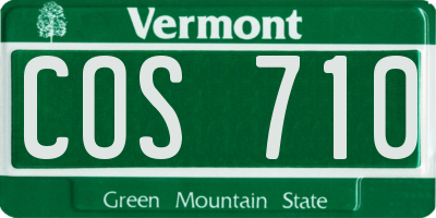 VT license plate COS710