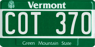 VT license plate COT370