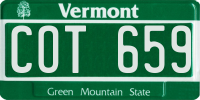 VT license plate COT659
