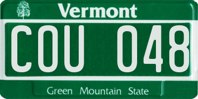 VT license plate COU048