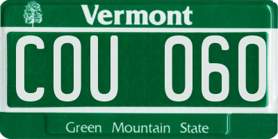 VT license plate COU060