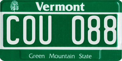 VT license plate COU088