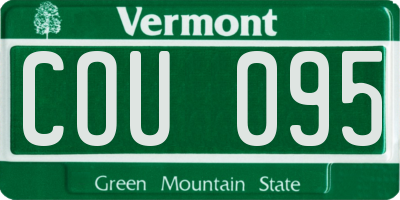 VT license plate COU095