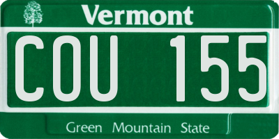 VT license plate COU155