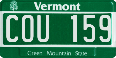 VT license plate COU159