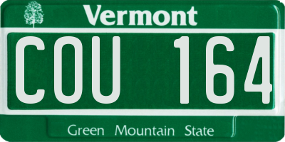 VT license plate COU164
