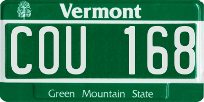 VT license plate COU168
