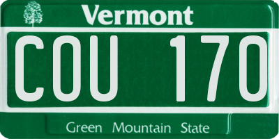 VT license plate COU170