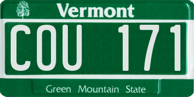 VT license plate COU171