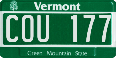 VT license plate COU177