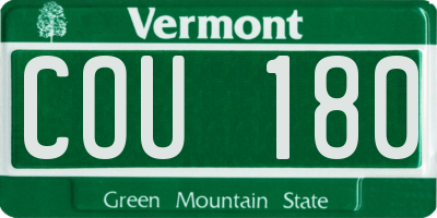 VT license plate COU180