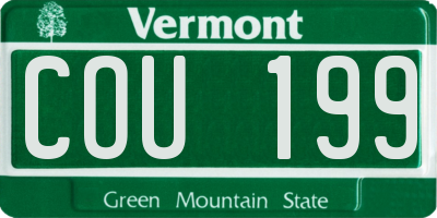 VT license plate COU199