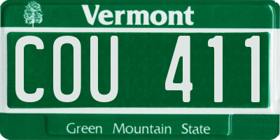 VT license plate COU411