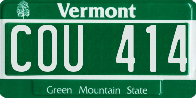 VT license plate COU414