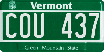 VT license plate COU437