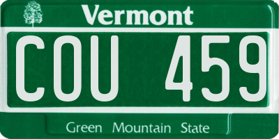 VT license plate COU459