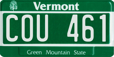 VT license plate COU461