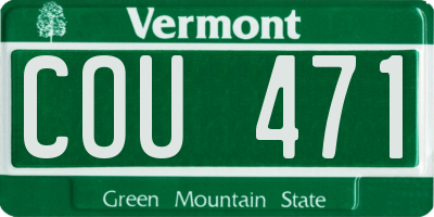 VT license plate COU471