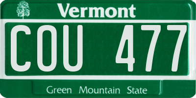 VT license plate COU477