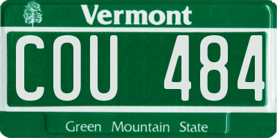 VT license plate COU484