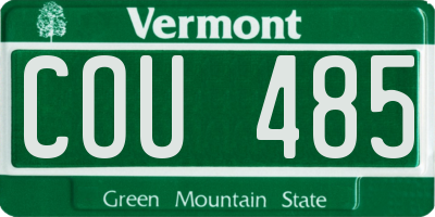 VT license plate COU485