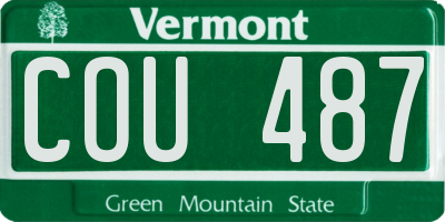 VT license plate COU487