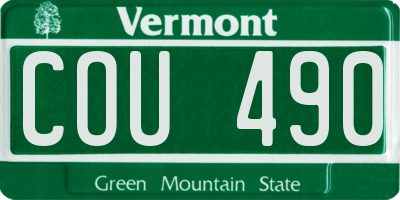 VT license plate COU490