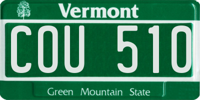 VT license plate COU510