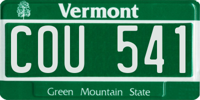 VT license plate COU541