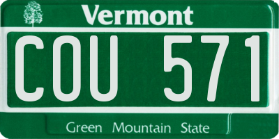 VT license plate COU571