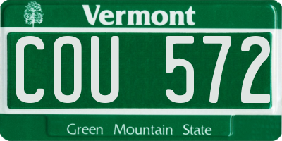 VT license plate COU572
