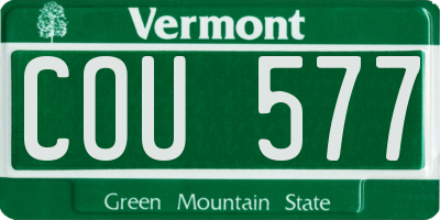VT license plate COU577
