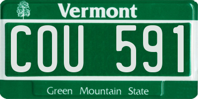 VT license plate COU591