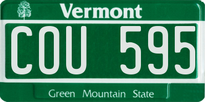 VT license plate COU595