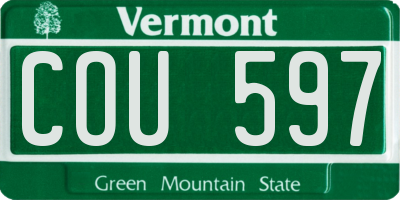 VT license plate COU597