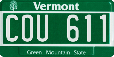 VT license plate COU611