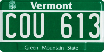 VT license plate COU613