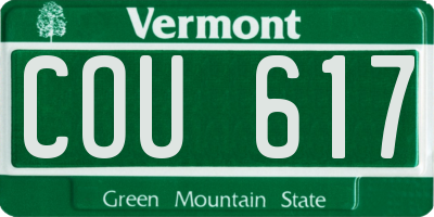 VT license plate COU617