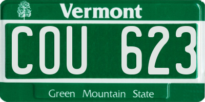 VT license plate COU623