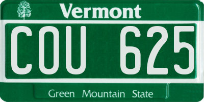VT license plate COU625