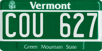 VT license plate COU627
