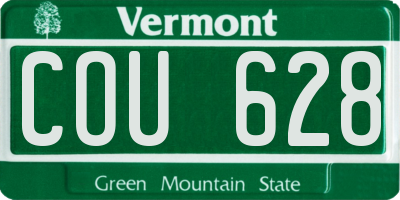 VT license plate COU628