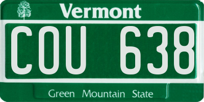 VT license plate COU638