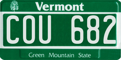 VT license plate COU682
